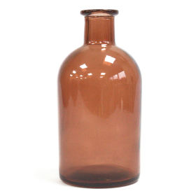 6x 250 ml Round Antique Reed Diffuser Bottle - Amber (caps sold separately)
