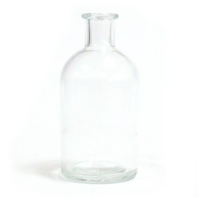 6x 250 ml Round Antique Reed Diffuser Bottle - Clear (caps sold separately)