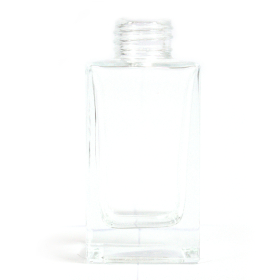6x 100 ml Square Long Reed Diffuser bottle - Clear (caps sold separately)