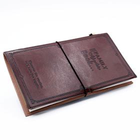 Handmade Leather Journal - Our Family Adventure Book - Brown  22x12x1.5 cm (80 pages)