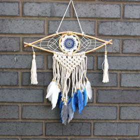 4x Protection Dream Catcher - Sm Macrame Eye Assorted Colours