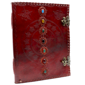 Huge 7 Chakra Leather Book - 25x32.5 cm (200 pages)