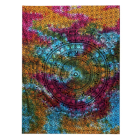 Single Cotton Bedspread + Wall Hanging - Mandala Elephant