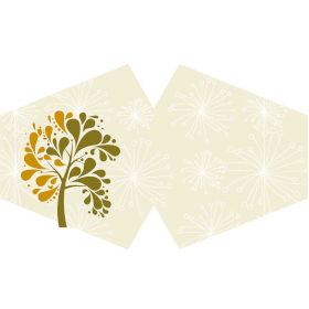 3x Reusable Fashion Face Mask - Golden Tree  (Adult)