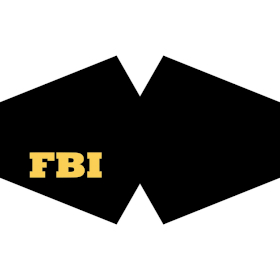 3x Reusable Fashion Face Mask - FBI (Adult)