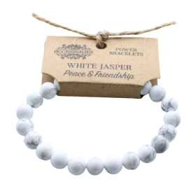 4x Power Bracelet - White Jasper