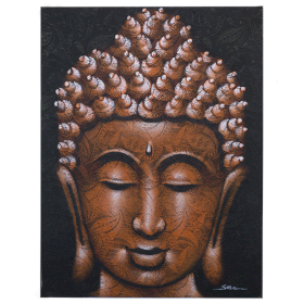 Buddha Painting - Copper Brocade Detail