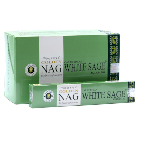 12x 15g Golden Nag - White Sage Incense