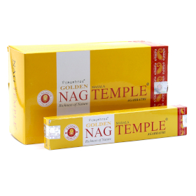 12x 15g Golden Nag - Temple Incense