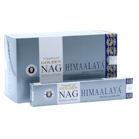 12x 15g Golden Nag - Himalaya Incense