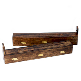 2x Mango Wood Incense Box - Assorted