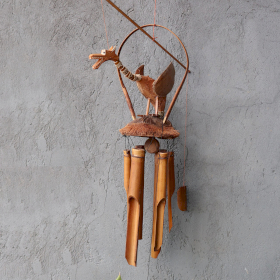 Bamboo Windchime - Natural finish - Coconut Dragon