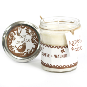 6x Jam Jar Candle - Coffee and Walnut