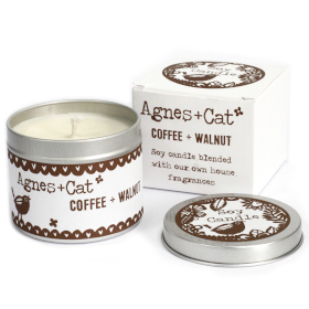 200g Gift Boxed Soy Wax Tin Candle - Coffee and Walnut