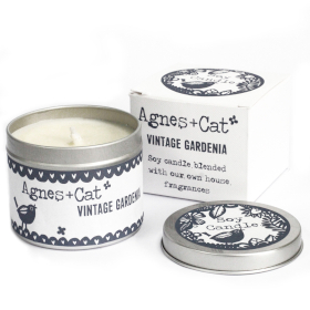 200g Gift Boxed Soy Wax Tin Candle - Vintage Gardenia