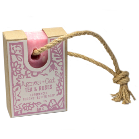 6x Soap On A Rope - Tea & Roses