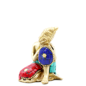 Brass Buddha Figure - Thinking - 6.5 cm