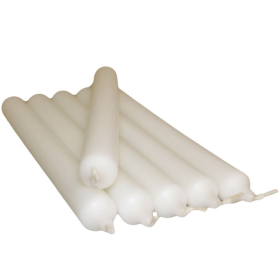 100x Snow White Dinner Candle