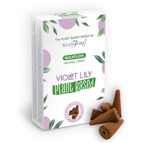 6x Plant Based Backflow Incense Cones - Violet Lilly
