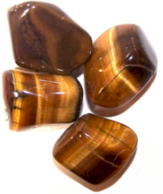 24x Tumble Stone - Gold Tiger Eye M