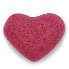 6x Konjac Heart Sponge - Rose