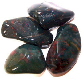 24x Tumble Stones - Bloodstone L (B grade)