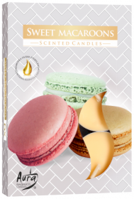 12x Set of 6 Scented Tealights - Sweet Macaroons