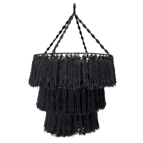 Macrame Soft Chandelier - Black