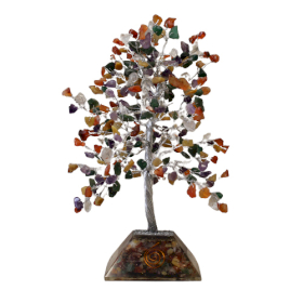 Gemstone Tree with Orgonite Base - 320 Stones - Multi
