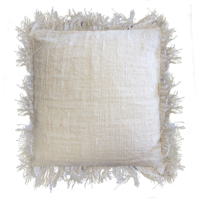 4x Linen Cushion Covering 45x45cm with Fringe