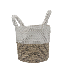 Seagrass Basket Set - Natural / White
