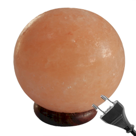 Salt Lamp Ball - Big Wooden Base