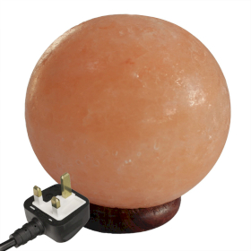Salt Lamp Ball - Big Wooden Base