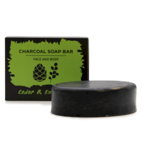 5x Charcoal Soap 85g - Eucalyptus & Cedarwood
