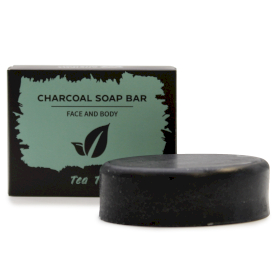 5x Charcoal Soap 85g - Tea Tree