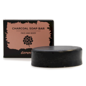 5x Charcoal Soap 85g - Geranium