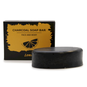 5x Charcoal Soap 85g - Lemon