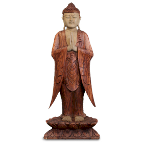 Hand Carved Buddha Statue - 100cm Welcome