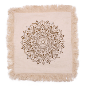 4x Lotus Mandala Cushion Covers 60x60cm - Bronze