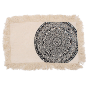 4x Traditional Mandala Cushion Covers 30x50cm - Black