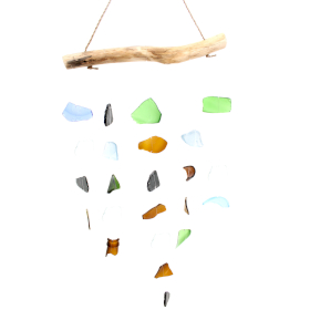 Recycled Glass Wind Chime - Multi