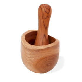 Ergo Teak Pestle & Mortar Small