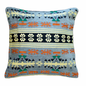 2x Kilim Cushion Cover - Charcoal