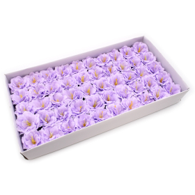 50x Craft Soap Flower - Small Peony - Light Purple