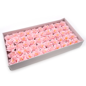 50x Craft Soap Flower - Small Peony - Pink