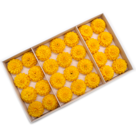 28x Craft Soap Flower - Small Chrysanthemum - Yellow