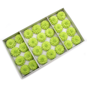 28x Craft Soap Flower - Small Chrysanthemum - Light Green