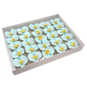 25x Craft Soap Flower - Orchid - Blue