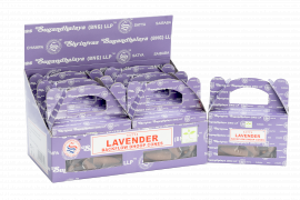 6x Box of 24 pcs Satya Lavender  Backflow Dhoop Cone