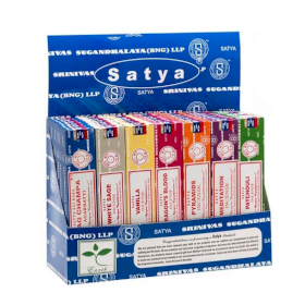 42x Assorted Satya Incense Sticks 15 gms in a Display Box